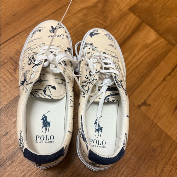 Polo Ralph Lauren Beige Printed Sneakers - Picture 4 of 4